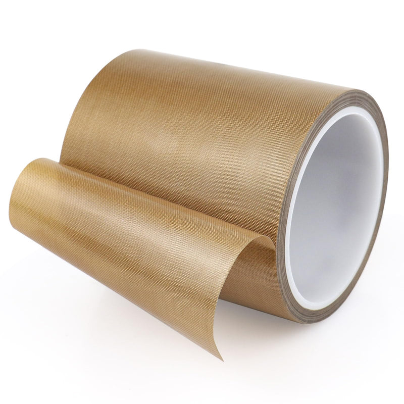 [Australia - AusPower] - Teflon Glass Cloth Tape, (4-inch x 33 Feet x 0.18mm) High Temperature PTFE Coated Fiberglass Adhesive Tape for Vacuum Sealer Machine, Hand Impulse Sealers Insulation, Vacuum Sealer Parts 