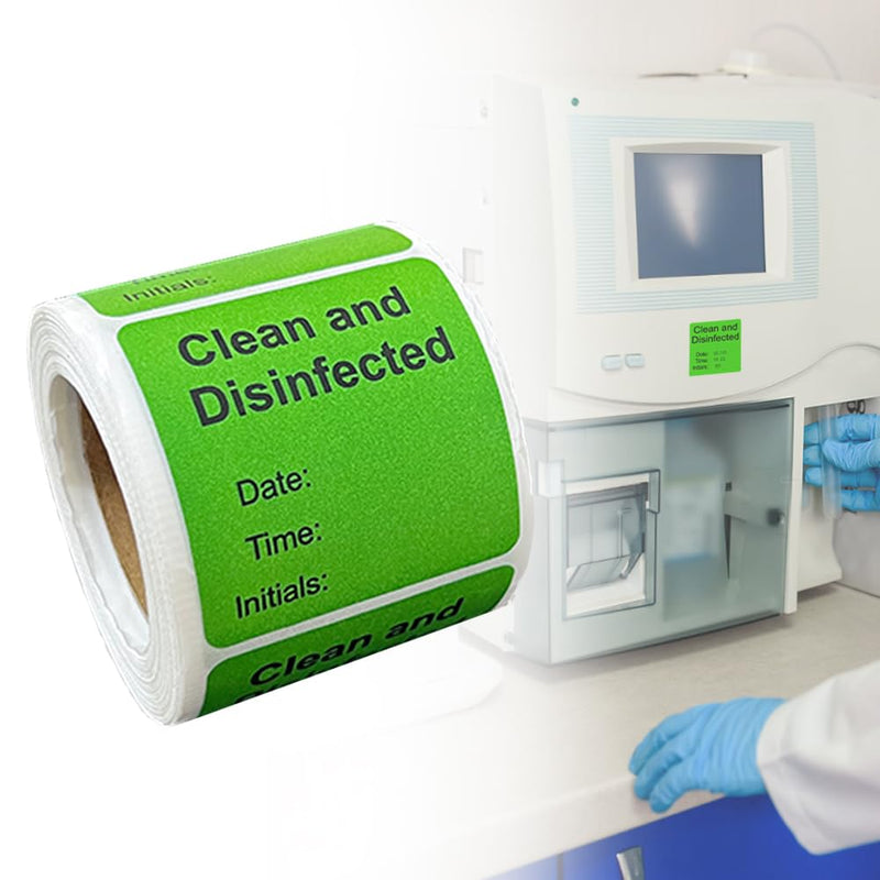 [Australia - AusPower] - Clean and Disinfected Indication Label - 2"x2" Writable Self Adhesive Decal Sign Sticker for Lab, Hotel, House Rental, 1 Roll (250 Pcs/Roll) Clean and Disinfected Label 