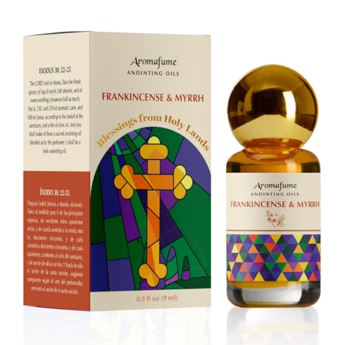Aromafume Frankincense & Myrrh Anointing Oil, 9ml, Christian Gifts 0.3 Fl Oz (Pack of 1)