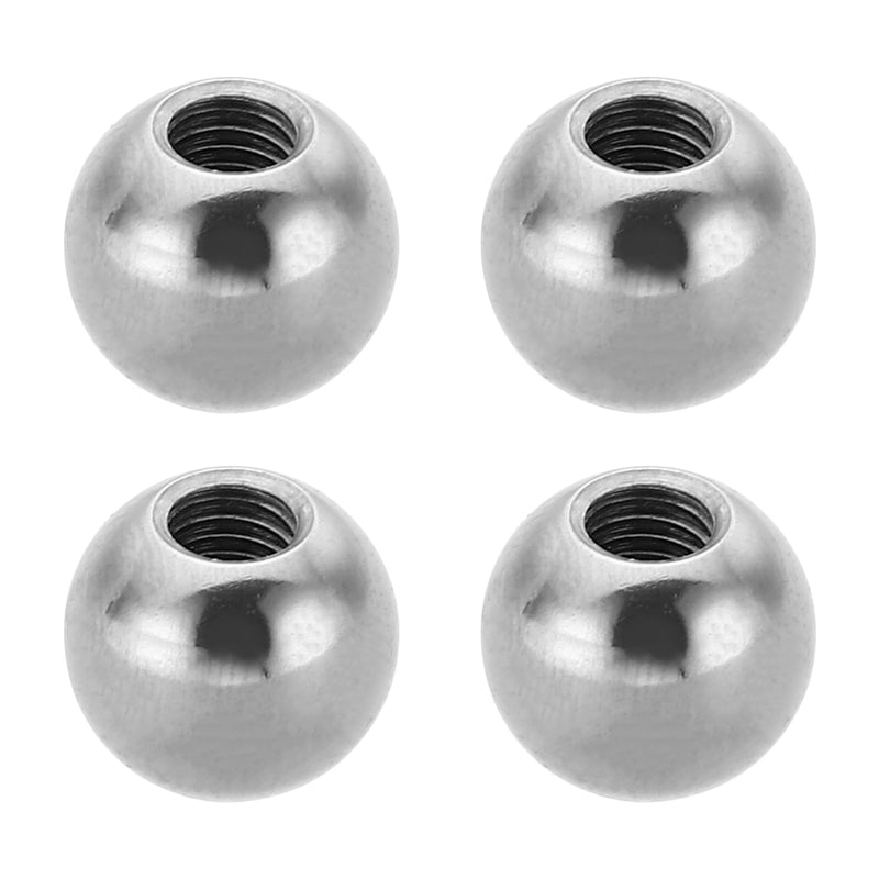 [Australia - AusPower] - PATIKIL M5x12mm Ball Nuts Knob, 4 Pcs Female Thread 304 Stainless Steel Round Blind Hole Screw Cap Cover for Lighting Machinery DIY Decoration, Silver 