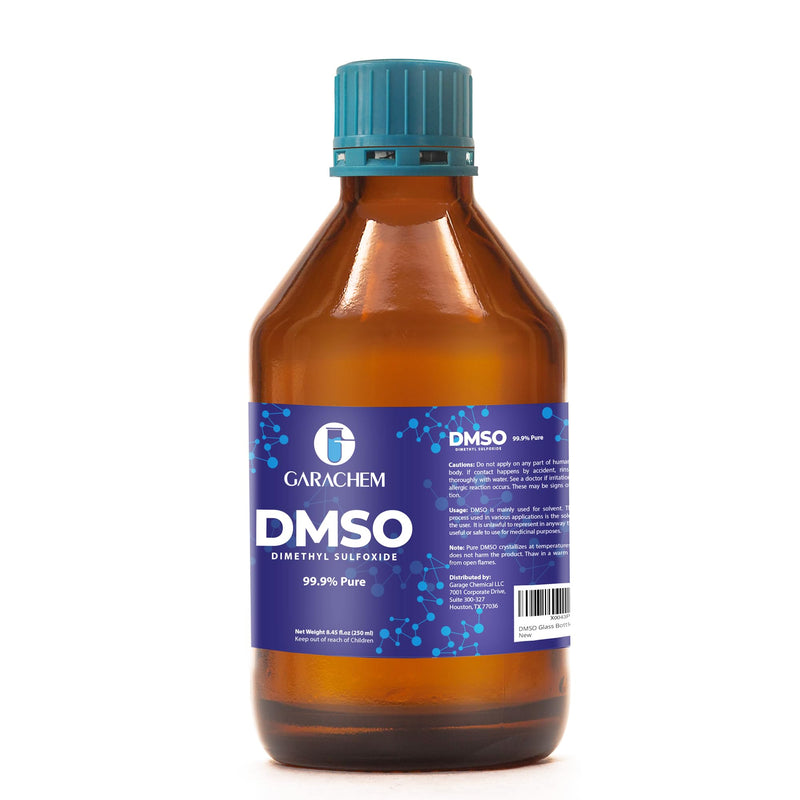 GARACHEM Pure DMSO in a Glass Bottle, Pure Liquid Dimethyl Sulfoxide 8 OZ, Non-Diluted, Low Odor