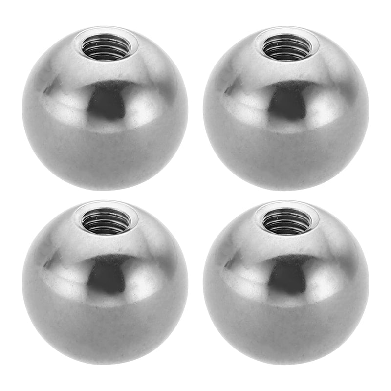 [Australia - AusPower] - PATIKIL M5x16mm Ball Nuts Knob, 4 Pcs Female Thread 304 Stainless Steel Round Blind Hole Screw Cap Cover for Lighting Machinery DIY Decoration, Silver 