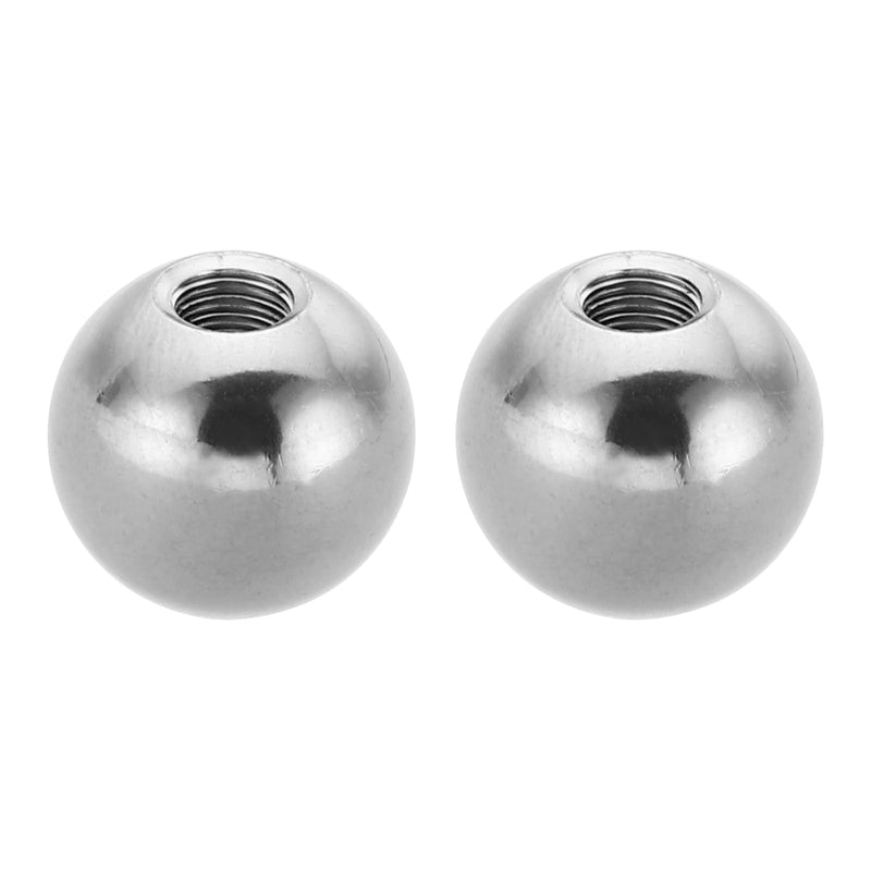 [Australia - AusPower] - PATIKIL M5x15mm Ball Nuts Knob, 2 Pcs Female Thread 304 Stainless Steel Round Blind Hole Screw Cap Cover for Lighting Machinery DIY Decoration, Silver 