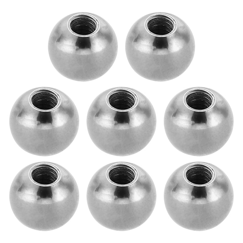 [Australia - AusPower] - PATIKIL M4x10mm Ball Nuts Knob, 8 Pcs Female Thread 304 Stainless Steel Round Blind Hole Screw Cap Cover for Lighting Machinery DIY Decoration, Silver 