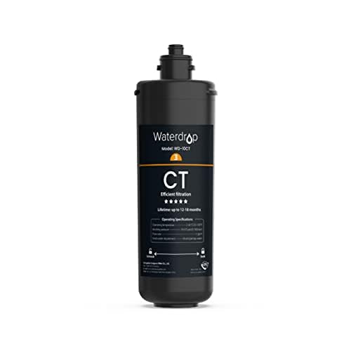 Waterdrop 10CT Replacement Filter for TSA & TSB Undersink Water Filter System | Reduces chlorine, bad taste and odor, improves water taste, 12-18 months