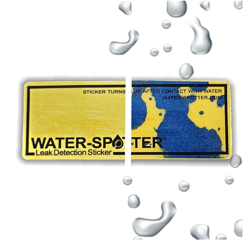 Water-Spotter Leak Detection Sticker, Easily Locate Intermittent and Hard-to-Find Leaks, Turns Blue with Water Contact, WS001