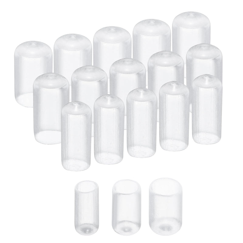 [Australia - AusPower] - uxcell 30pcs Round Rubber End Caps 9/32" 3/8" 1/2"(7mm 10mm 12mm) Clear Vinyl Cover Screw Thread Protectors Assortment Kit 9/32" 3/8" 1/2" 30 