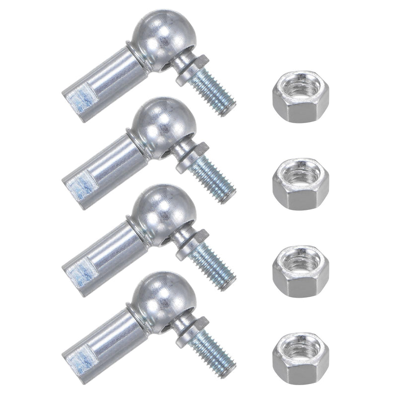 [Australia - AusPower] - uxcell 4pcs CS8 M5 Angle Ball Joint, M5x0.8 Right Hand Thread, A3-Steel Self-lubricating Ball Socket End Fitting 