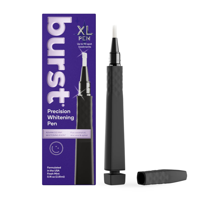 [Australia - AusPower] - Burst Precision Whitening Pen, 9% HP, 45 Whitening Treatments, Enamel Safe, Vegan, Paraben Free, Delicious Flavor, 1 Count Black 