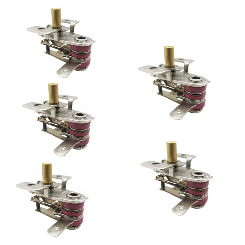 [Australia - AusPower] - 5pcs AC 250V 16A 90 Celsius Temperature Switch Bimetallic Plate Heating Thermostat KDT-200 Electric Heating Oil Temperature Controller 