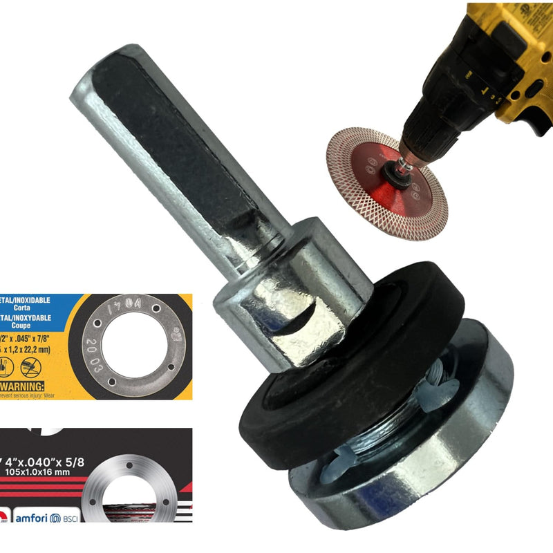 [Australia - AusPower] - Keyfit Tools U.S.A. Drill Adapter for 3/8" 5/8" & 7/8" Arbor Grinding Discs & Abrasive Cut Off Wheels Precisely Converts Your Angle Grinder Discs to Drill Power Fits Standard Size Holes 