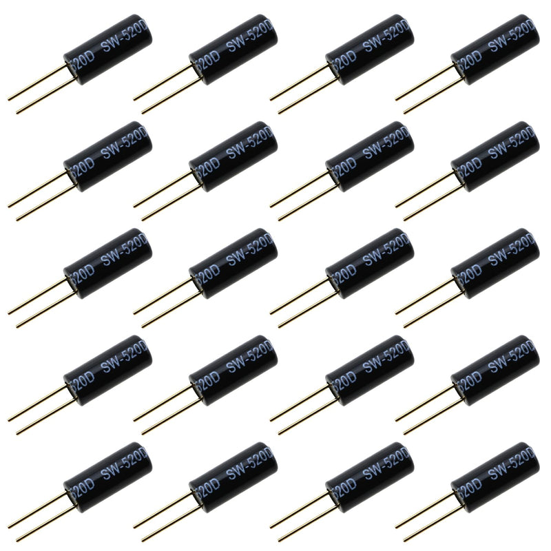 [Australia - AusPower] - 20PCS Ball Tilt Sensor Ball Tilt Wobble Position Switch Metal Ball Tilt Vibration Switch Suitable for Medical Electronic and Automotive Audio and Automatic Control System 