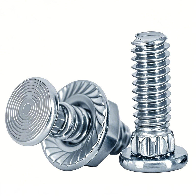 [Australia - AusPower] - 1/4" x 3/4" Flat Head Carriage Bolts with Knurled Neck,Zinc Plated Carriage & Coach Bolt with Ribbed Neck,Flathead Plow Bolt Ribbed Shank for Vertical/Curve Track & Extension Ladder Systems (25 Sets) 