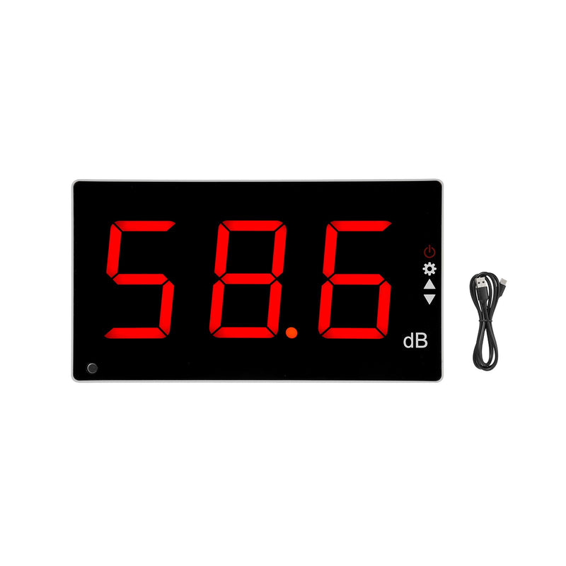 [Australia - AusPower] - Sound Level Meter with Large LCD Screen Wall Mounted Digital Noise Meter Decibel Monitoring Tester Noise Volume Measuring Instrument 30-130dB Measuring Range with Sound Alarm 