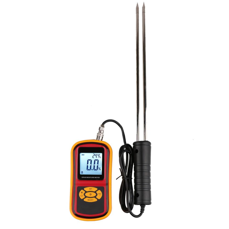 [Australia - AusPower] - Digital Grain Moisture Meter for Wheat Corn Rice Peanut Soybean, Grain Humidity Meter, Portable LCD Display Hay Moisture Tester, Multifunctional Moisture Meter Probe Humidity Tester 