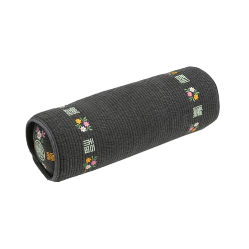 12-inch Korean Buckwheat Cervical Neck Roll — Compact Cypress-Filled Bolster Pillow for Targeted Neck Support (BTS Jungkook's Pick) — Adjustable Firmness, Organic Cotton Cover