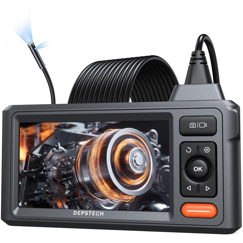 [Australia - AusPower] - Dual-Lens Endoscope Camera with Light, DEPSTECH 1080P HD Borescope with 5" IPS Screen, 16.5FT Flexible Sewer Camera, IP67 Waterproof Plumbing Snake Camera, Cool Gadgets for Men, Women 