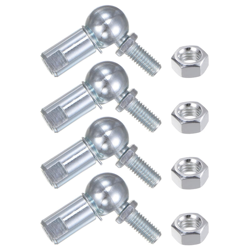 [Australia - AusPower] - uxcell 4pcs CS13 M8 Angle Ball Joint, M8x1.25 Right Hand Thread, A3-Steel Self-lubricating Ball Socket End Fitting 