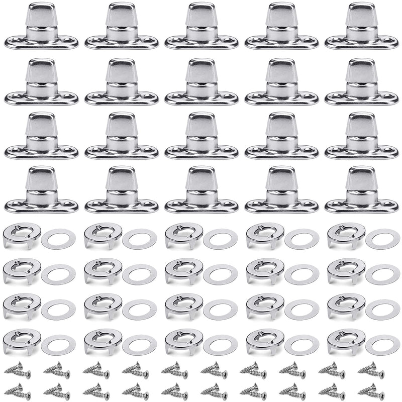 [Australia - AusPower] - Gisafai 20 Sets Canvas Twist Lock Fasteners, Turn Button Fasteners, Eyelet and Stud Mounting Screws for Canvas Marine Fastener Turn Buttons 