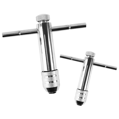 Set of 2 tool holders for taps, adjustable tool holder, tap wrench for M3-M8/M5-M12 taps, material alloy steel thread cutter holder