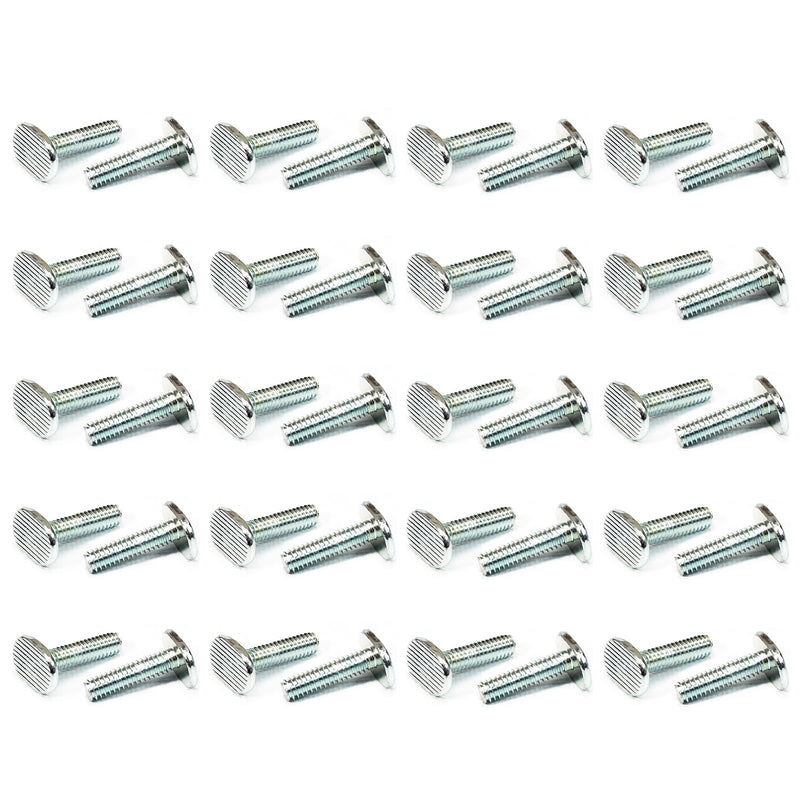 [Australia - AusPower] - POWERTEC 1/4"-20 T Track Bolts 40 Pack for T Track, 1 Inch Long T Slot Bolts for Universal T Track, T Track Accessories for Woodworking Jigs and Fixtures (QTB1004-P2) 1/4"-20 x 1" 