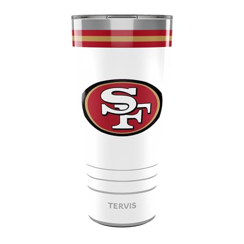 Tervis Traveler NFL San Francisco 49ers - Arctic Triple Insulated Tumbler Travel Cup Keeps Drinks Cold & Hot, 30oz, Stainless Steel