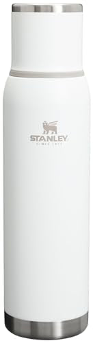 Stanley Adventure-To-Go Vacuum Bottle 1.4 qt | Wide Mouth with Leakproof Cup Lid | Keep Drinks Hot or Cold | Packable for Travel | Insulated Stainless Steel Thermal Bottle | BPA-Free | Frost 44.8 Ounces