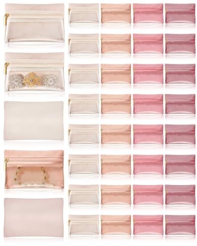 Uiifan Travel Jewelry Pouches Bulk Elegant Color 4.53 x 3.15 Inch 36