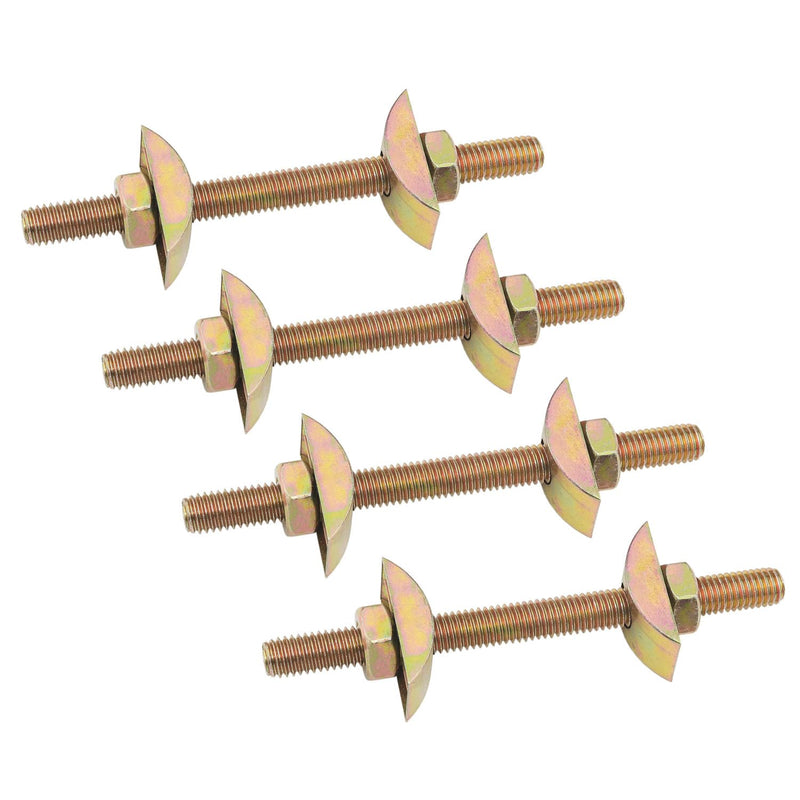 [Australia - AusPower] - 4Sets M8x100mm Zinc Iron Furniture Connectors Drawbolt Pack 