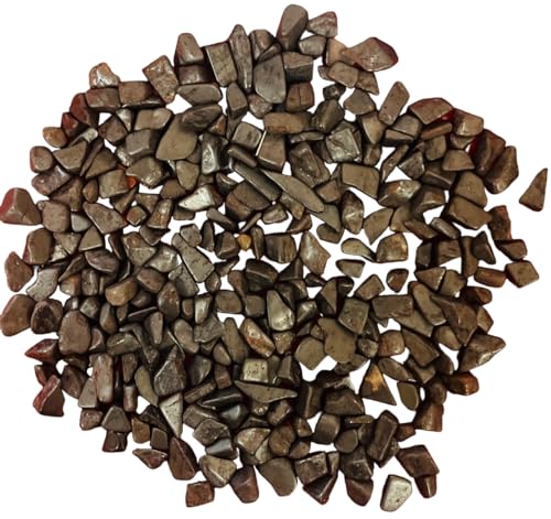 Indian Consigners Hematite Stone Chips – 100g Natural Polished Healing Crystals for Grounding, Stress Relief, Focus, Meditation & Home Décor
