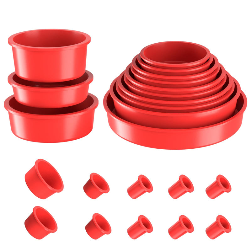 [Australia - AusPower] - GODIAG Automotive Cap Plugs Kit 23 PCS Suitable for Smoke Leakage Testing and Various Automotive Pipeline Openings Automotive Block Cap Plugs Kit for Automotive Smoke Machine Leak Detector, Red 