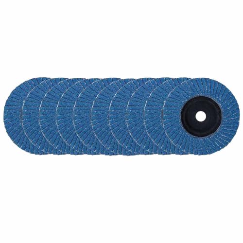 Flap Discs Diameter 76 mm x 10 mm Grit 120 Flap Discs for Angle Grinder Sanding Discs Pack of 10 | 3 inch flap discs for wood, metal, steel, grit 120 Flap discs for angle grinders Sanding discs 120 grit