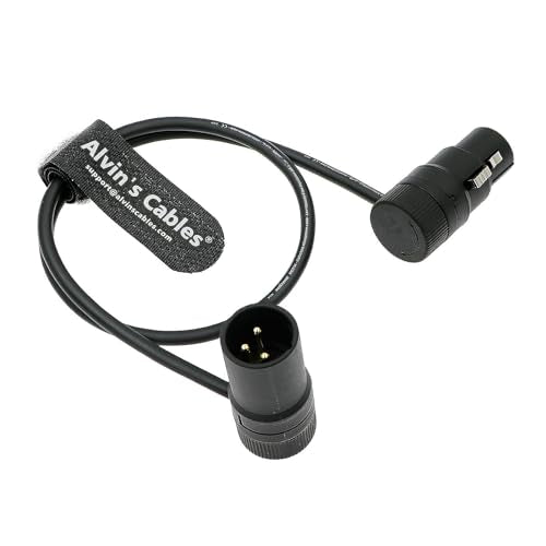 Alvin's Cables Rotatable Low-Profile XLR 3 Pin Male to Female Cable Original Connector Balanced Microphone Audio Cord 18 inches