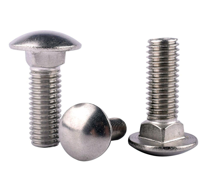 [Australia - AusPower] - 3/8-16 x 1-1/2" Carriage Bolts Screws, Round Head Square Neck, 304 Stainless Steel 18-8, UNC Coarse Fully Thread, Quantity 8Pcs 3/8-16 x 1-1/2" (8 Pcs) 