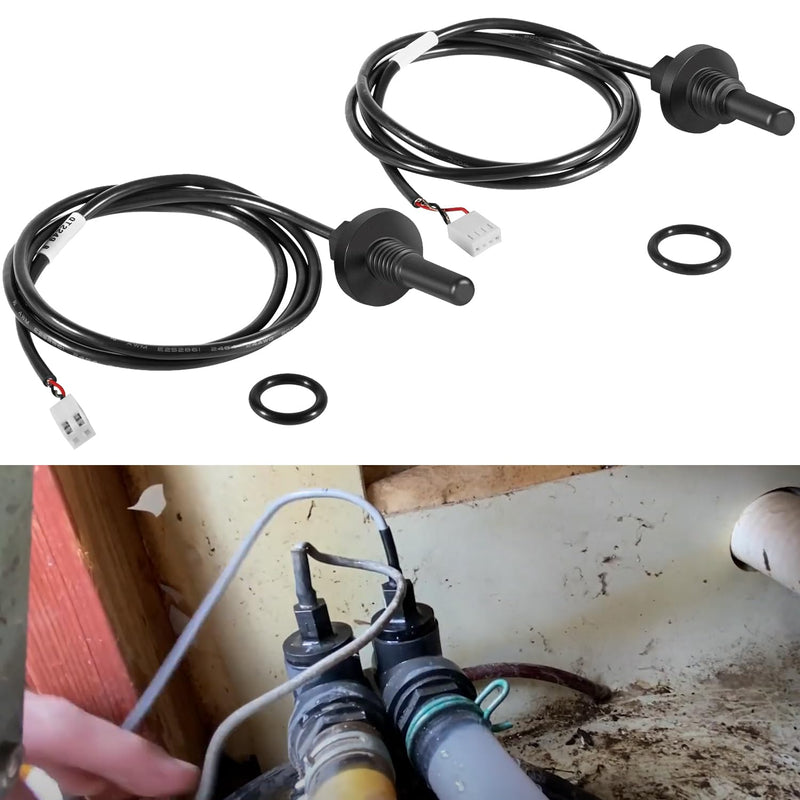 34-01395-K Sensor Kit 2 Pin High-Limit Thermistor Sensor and 4 Pin Control Thermistor Sensor with O-Rings Fit for Hot Spring, for Tiger River, for Limelight Spas 2002-Current Replaces 39204, 39205