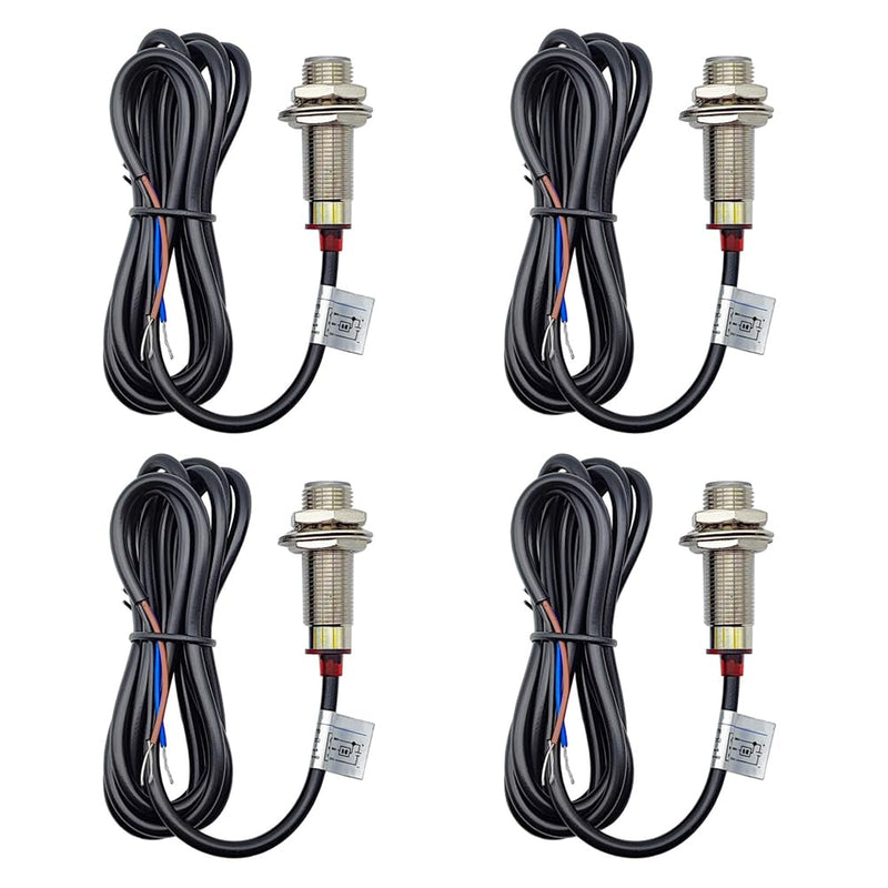 [Australia - AusPower] - NJK-5002C Hall Effect Sensor M12 Proximity Switch NPN NO 3 Wires Detection Approach Switch 10mm Normally Open (4 Pack) 
