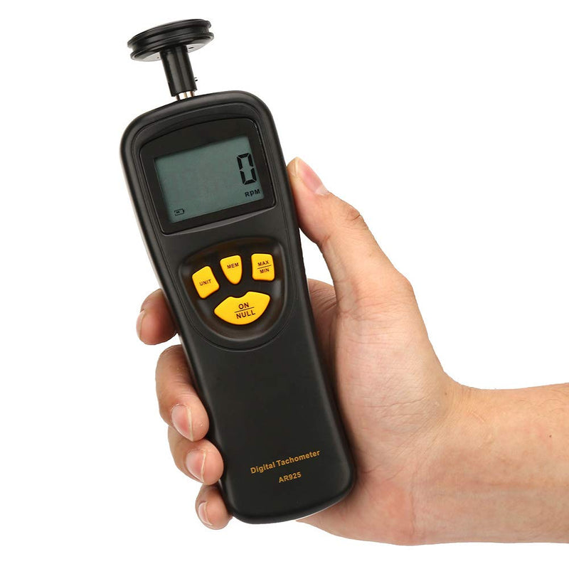 Tachometer Smart Sensor Digital 0.5~19999 RPM Contact Display, Speedometer Photo Speed with LCD Backlight, Handheld Smart Sensor Speedometer