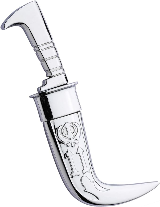 Silver Color Kirpan With Khanda Design