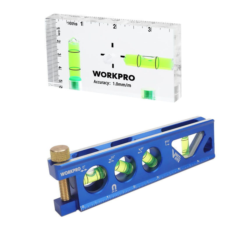 [Australia - AusPower] - WORKPRO Torpedo Level and 3-3/4 Inch Mini Level Tool 