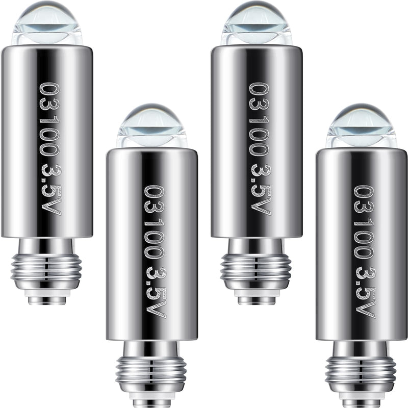 [Australia - AusPower] - Funtery 4 Pcs Halogen Replacement Bulbs Compatible with Welch Allyn, 3.5v Lamp 03100-U Otoscope Lamp Type 03100-u 