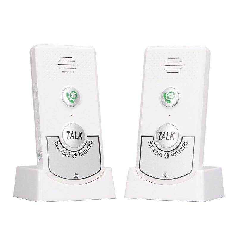 [Australia - AusPower] - Home Voice Intercom, Smart Two Way Talk Doorbell, Protecting Pregnant Women And Babies, 48 Hours Endurance, Home Smart for Elderly Caregivers and Disabled People (White) White 