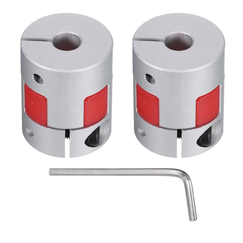 [Australia - AusPower] - uxcell Aluminum Plum Shaft Coupling 6mm to 6mm Bore L25xD20 Flexible Coupler for 3D Printer CNC Machine and Servo Stepped Motor Pack of 2 