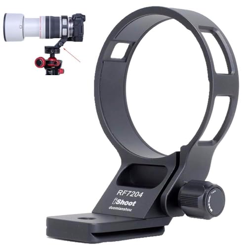 iShoot Lens Collar Tripod Mount Ring Compatible with Canon RF 70-200 f/4L is USM, Lens Support Holder Bracket Bottom is Arca-Swiss Fit Camera Quick Release Plate for Arca Tripod Clamp