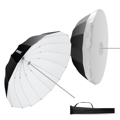 NEEWER 41"/104cm Parabolic Reflective Umbrella Photography with White Inner, Soft Lighting with Diffuser Cover, Bag, Quick Fold for Camera Photo Studio Video Light Shooting Monolight Flash, NS1U 41"
