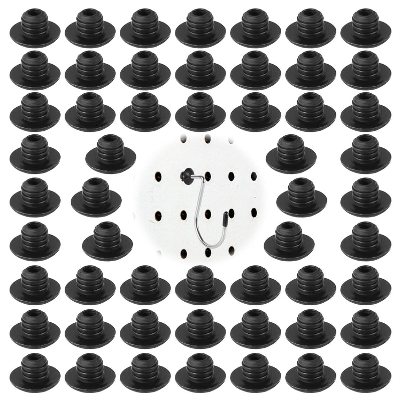 [Australia - AusPower] - 120pcs Pegboard Hook Locks, Peg Hook Stoppers Clips Fit for 1/4 Inch Peg Board Push Pin Tool Organizer Peg Locks Round Holes for Hanging Stopping Hooks from Falling Off (Black) 120 