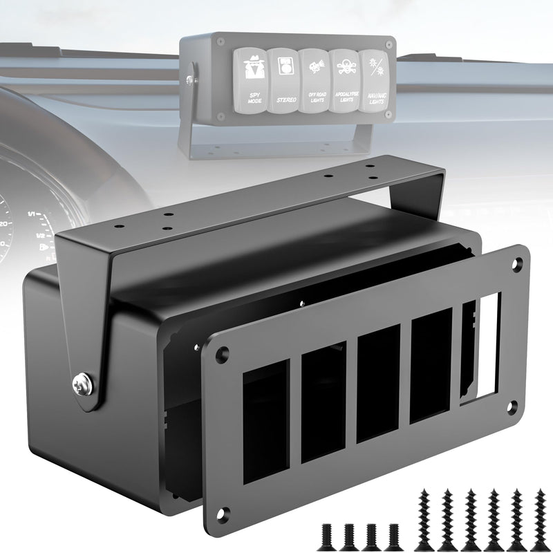 Rocker/Toggle Switch Box - 5 Gang Switches Installation housing for Pickup Truck Car UTV Off Road Marine… Large-5 Gang