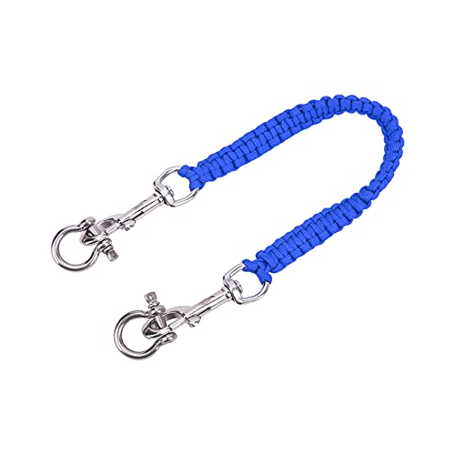 Drfeify Diving Camera Lanyard Retractable Stainless Steel Hook Housing Carry Rope for Underwater Photography Diving Snorkeling Action Cameras (Royal Blue)