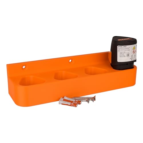 Wall Mount Suitable for 4 Stihl AS 2 Batteries Holder Battery Holder Battery Holder Accessory (Orange) Orange