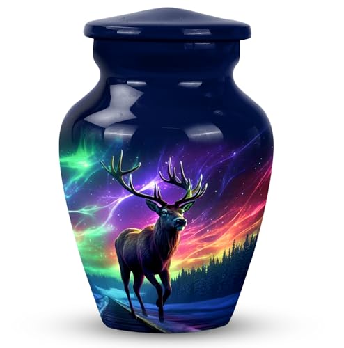 Deer Urn for Adult Male - Memorial Urn for Ashes for Women & Men - Deer Mini Keepsake Urns for Human Ashes - Small Urns for Mom & Dad - Memorial Keepsakes for Adults 3 Inch