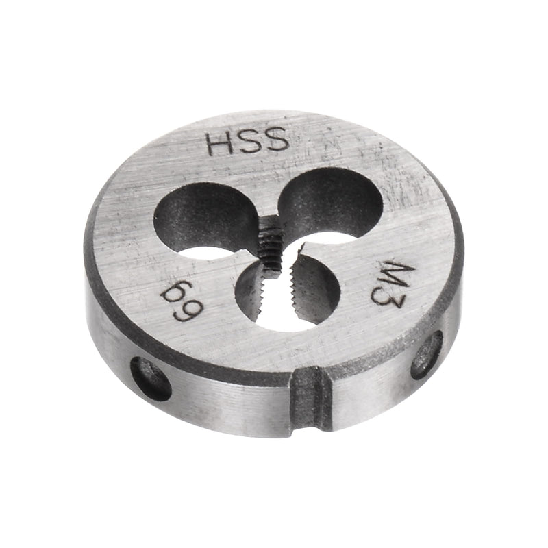 [Australia - AusPower] - uxcell Round Threading Dies, Metric M3 x 0.5 Thread (Right Hand), High Speed Steel (HSS) Screw Cutting Die Repair Tool 